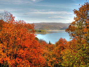 Картинка македония природа реки озера осень река деревья