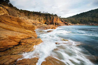 обоя freycinet, national, park, tasmania, australia, природа, побережье, горы, берег, море