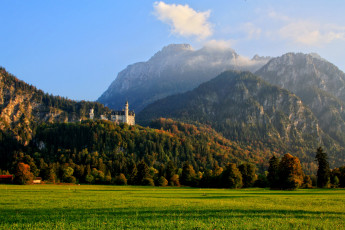 обоя германия, schwangau, природа, горы, замок