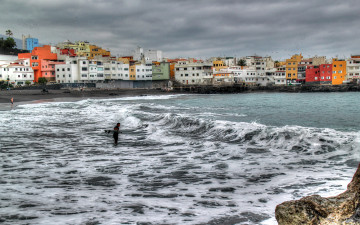Картинка испания канарские ва пуэрто де ла крус города пейзажи дома море