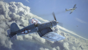 Картинка 3д+графика армия+ military облака полет самолеты
