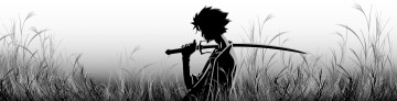 Картинка аниме samurai+champloo трава поле меч муген