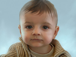 Картинка рисованное дети портрет взгляд мальчик