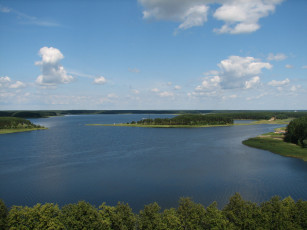 Картинка селигер природа реки озера облака россия озеро