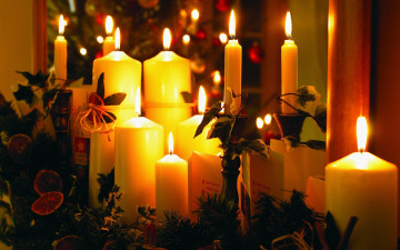 Картинка праздничные новогодние свечи