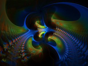 Картинка 3д графика fractal фракталы узор абстракция
