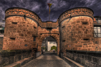 Картинка германия гессен бюдинген города мосты город ворота