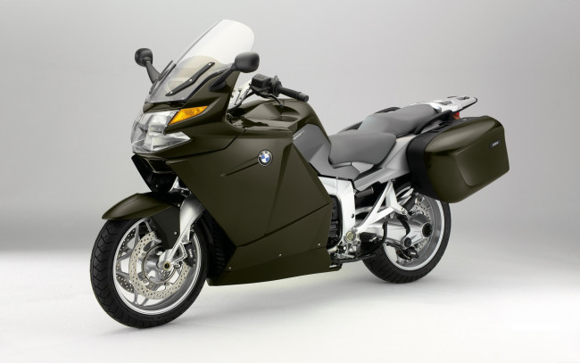 Обои картинки фото мотоциклы, bmw, темнозеленый, 2005, gt, k-1200