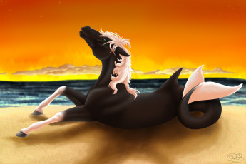 Картинка рисованное животные +сказочные +мифические лошадь