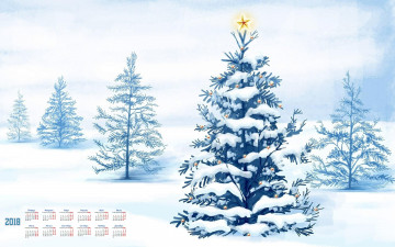 Картинка календари праздники +салюты 2018 елка снег