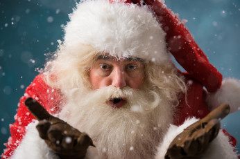 Картинка праздничные дед+мороз +санта+клаус санта-клаус снег лицо