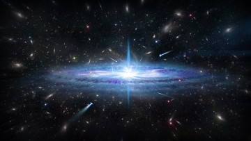 Картинка космос квазары небо звёзды туманность свечение галактика вселенная пространство бесконечность