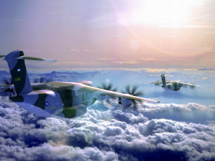 Картинка airbus military авиация 3д рисованые graphic