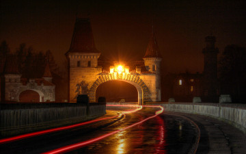 Картинка города мосты ворота мост башня фонарь