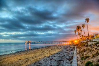 Картинка сан диего калифорния сша природа восходы закаты закат берег океан