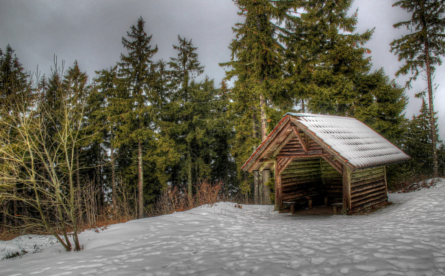 Обои картинки фото германия, оппенау, разное, сооружения, постройки, зима, снег, лес