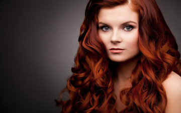 Картинка девушки -unsort+ лица +портреты рыжая макияж взгляд портрет волосы фон