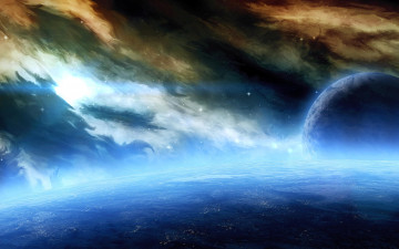 Картинка 3д+графика атмосфера настроение+ atmosphere+ +mood+ космос планета