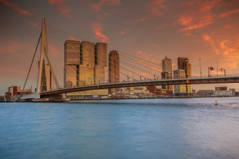 Картинка rotterdam города -+мосты простор
