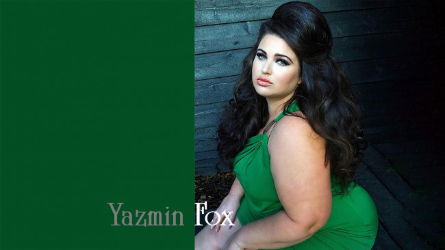 Обои картинки фото yazmin fox, девушки, -unsort , брюнетки, темноволосые, yazmin, fox, big, beautiful, woman, толстушка, девушка, plus, size, model, модель, размера, плюс
