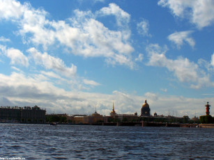 Картинка питер небо над городом города санкт петербург петергоф россия