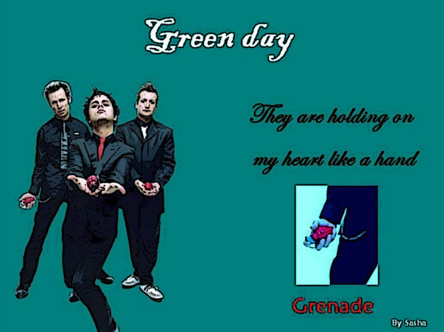 Обои картинки фото grenade, музыка, green, day