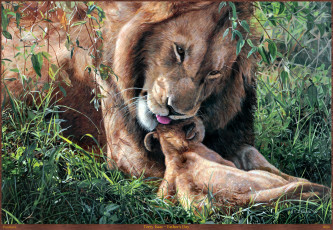 Картинка terry isaac fathers day рисованные арт ласка отцовство львёнок лев