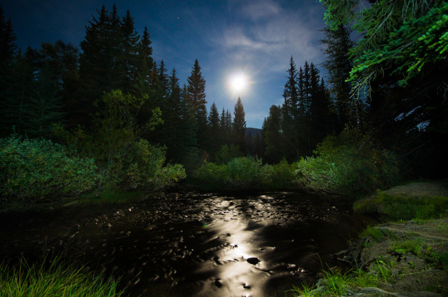 Обои картинки фото природа, реки, озера, ночь