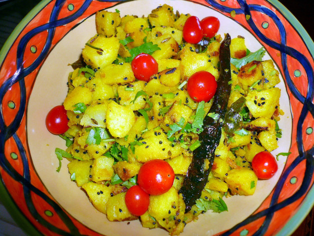 Обои картинки фото еда, картофель, индийская, кухня
