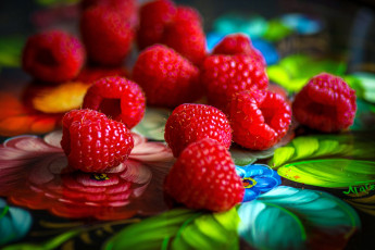 Картинка еда малина ягоды спелая