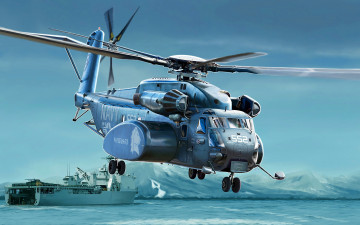 обоя рисованное, армия, sikorsky, ch53, sea, stallion, военный, тяжелый, транспортный, вертолет, окрашенные, вертолеты, вмс, сша, американские