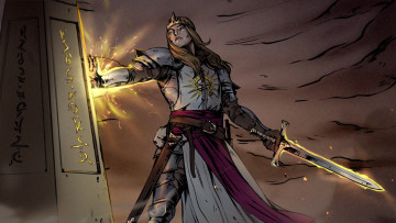 Картинка видео+игры pathfinder +wrath+of+the+righteous рыцарь меч магия знаки стелла