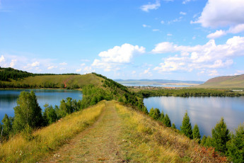 Картинка озеро круглое сибирь красноярск природа реки озера берег