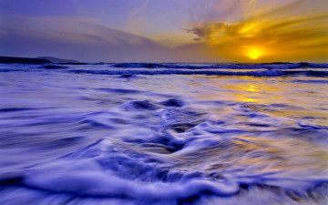 обоя природа, восходы, закаты, тучи, океан, волны