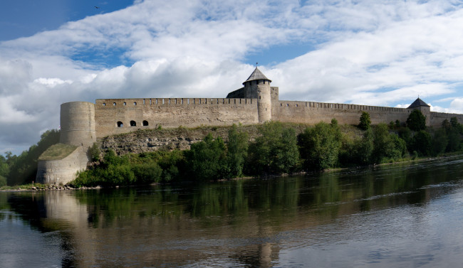 Обои картинки фото ивангородская, крепость, города, дворцы, замки, крепости, ивангород
