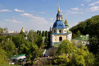 обоя выдубицкий монастырь, города, киев , украина, выдубицкий, монастырь