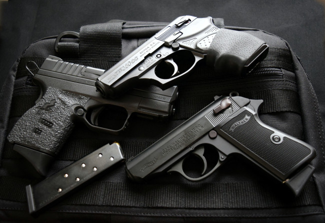 Обои картинки фото оружие, пистолеты, bersa, 380, springfield, 9, mm, walther, ppks, 22