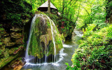Картинка bigar+waterfall romania природа водопады bigar waterfall