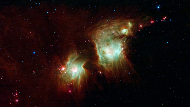 Обои картинки фото космос, галактики, туманности, туманность, мессье, 78