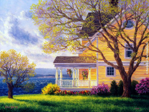 Картинка randy van beek рисованные дом