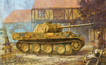 Картинка рисованные армия pzkpfw v panther пантера средний танк sd kfz  171