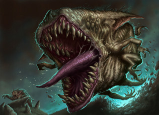 Картинка фэнтези существа монстры чудовища клыки