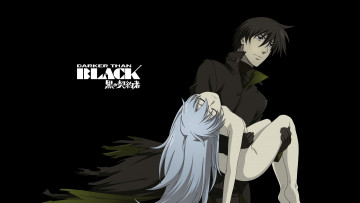Картинка аниме darker+than+black darker than black чёрный фон девушка парень yin hei