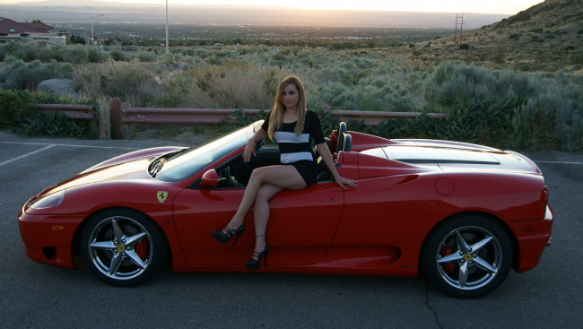 Обои картинки фото ferrari girl 8, автомобили, -авто с девушками, красный, girl, ferrari