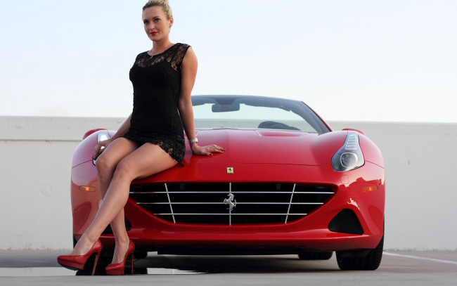Обои картинки фото ferrari girl 12, автомобили, -авто с девушками, красный, girl, ferrari
