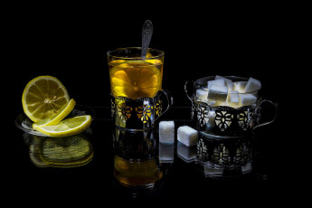 Картинка еда напитки +Чай чай натюрморт лимон сахар