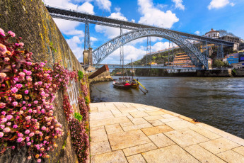 Картинка porto +portugal города порту+ португалия мост река