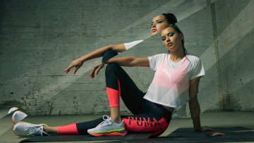 Картинка спорт фитнес adriana lima puma campaign модель актриса aдриана лима