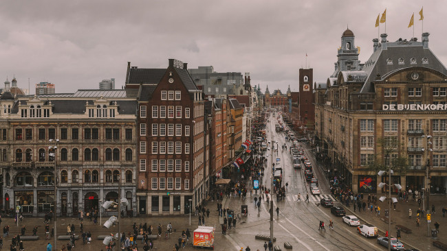 Обои картинки фото города, амстердам , нидерланды, амстердам, улица, столица, здания