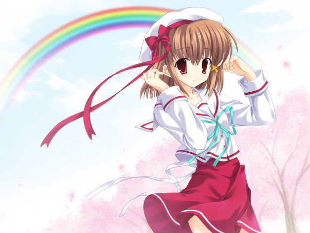 Обои картинки фото аниме, gift, eternal, rainbow